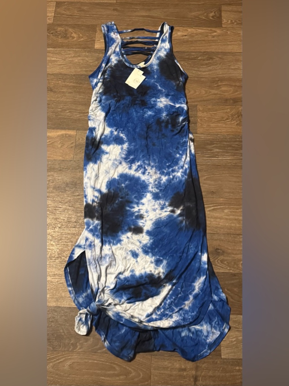 NWT Cato Blue Tie Dye Maxi Dress Petite Large